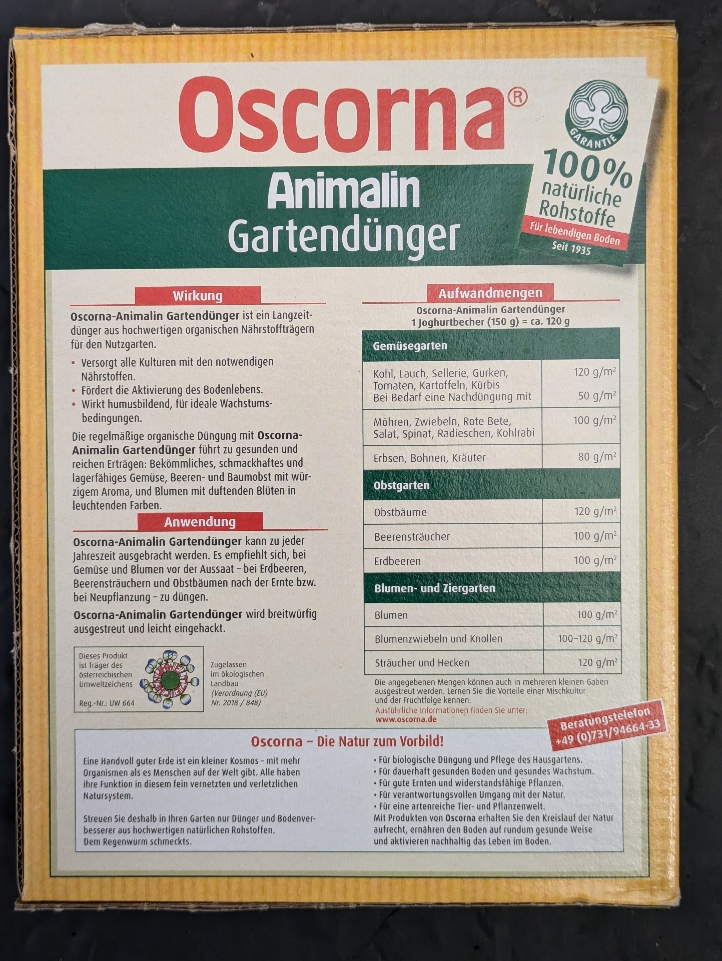 D-nger-1kg-1 Oscorna Animalin Gartendünger