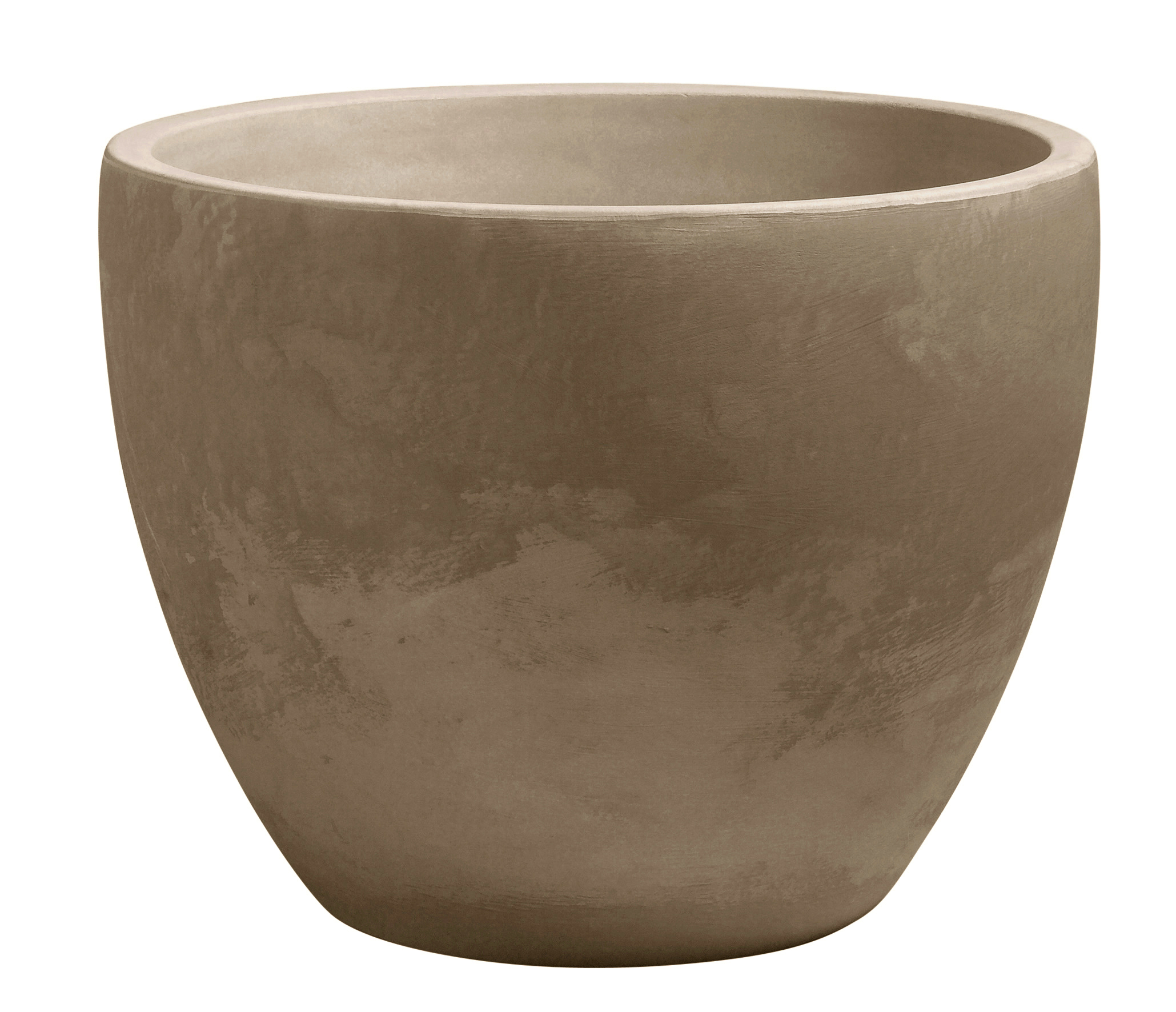 runder-Topf-taupe Pflanztrog mit Rädchen und Wasserspeicher