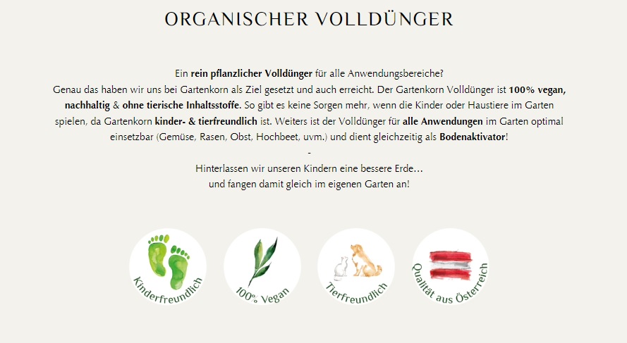 Gartenkorn-Produkte Gartenkorn Bio-Dünger und Bodenaktivator
