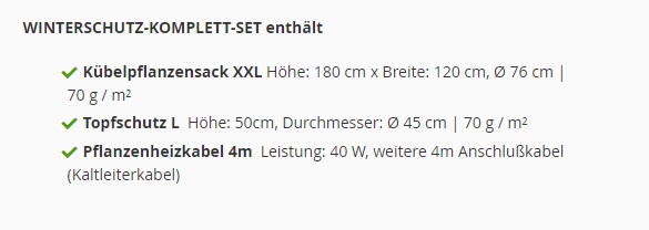 Komplettset Winterschutz Komplettset