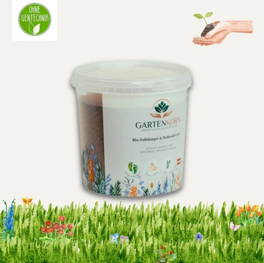 Gartenkorn-Produkte6 Gartenkorn Bio-Dünger und Bodenaktivator