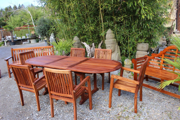 Teak Gartenmöbel - ausziehbarer Tisch